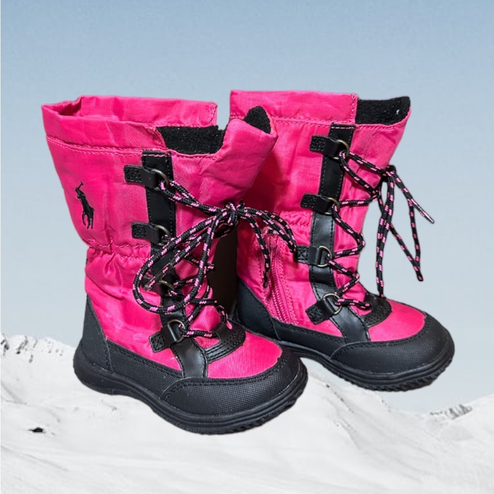 Polo by Ralph Lauren Nylon & Rubber Lace-up Snow Boots